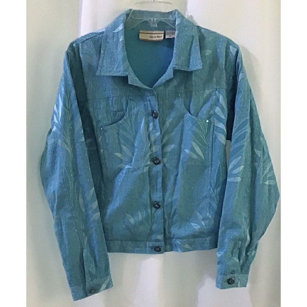Carrie Allen Women’s Jacket Embroidered Embellished Size XL
